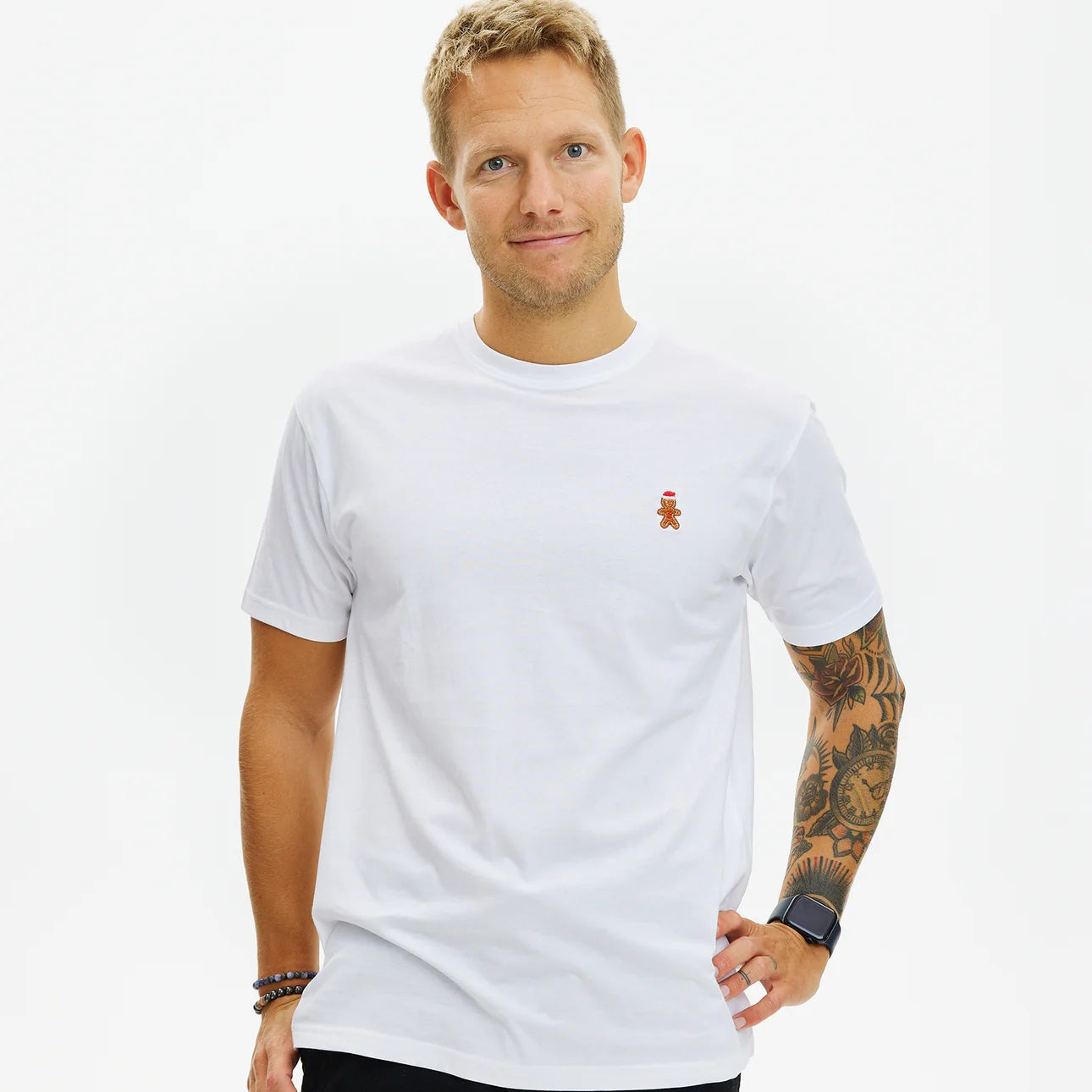 White Mens Womens Ugly Christmas T-Shirt Gingercookie

