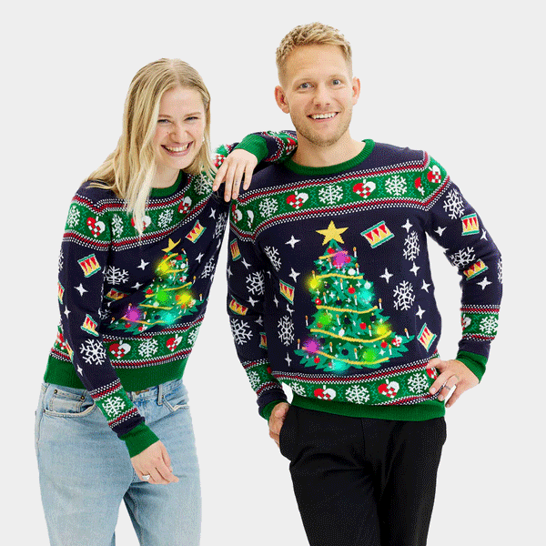 Women and Men Light Up LED Ugly Christmas Sweater
