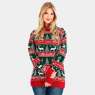 Red and Green Strips Women's Ugly Christmas Sweater