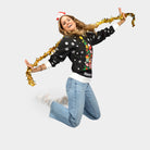 Womens Black Ugly Couples Christmas Sweater Merry Christmas