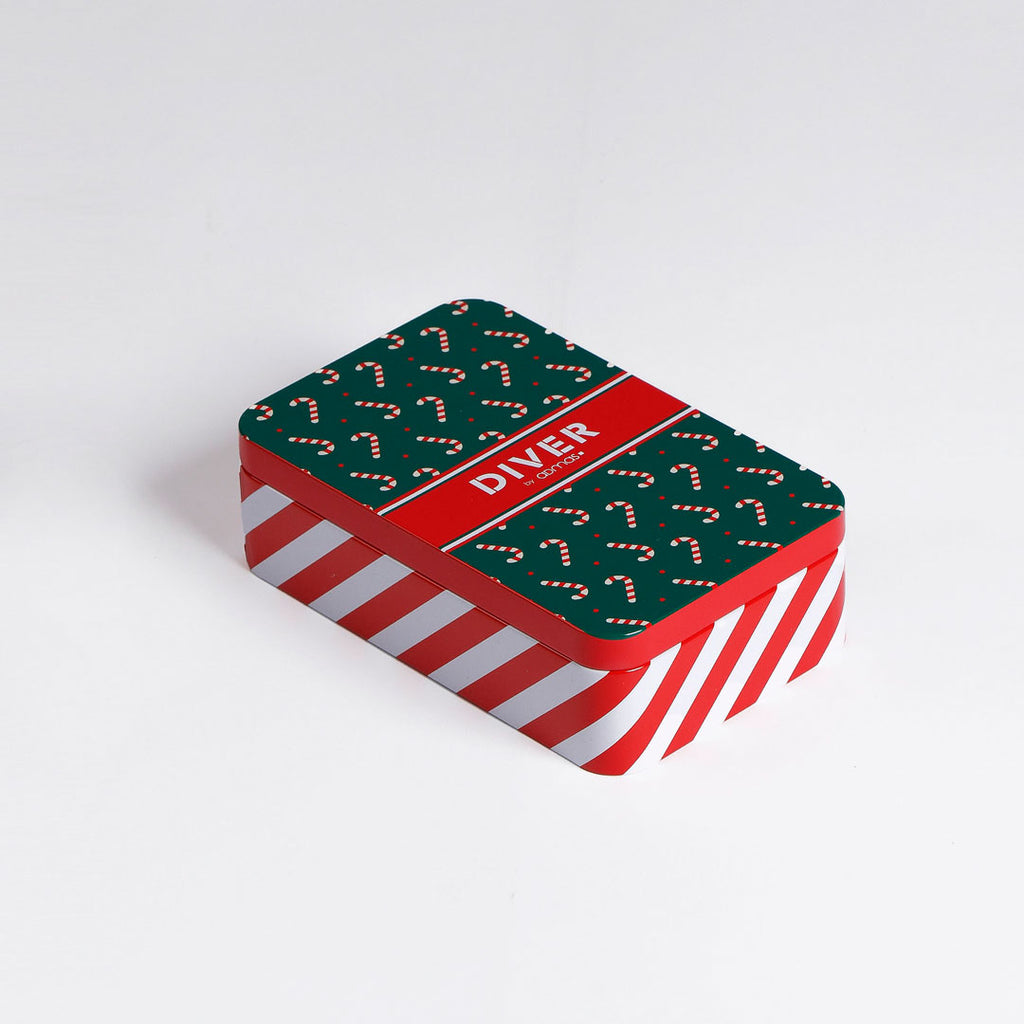Green Mens Ugly Christmas Boxer with Candy Canes Gift Box