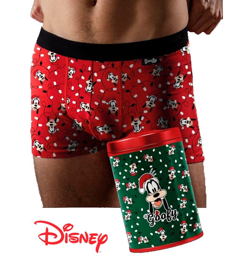 Mens Ugly Christmas Boxer Goofey Disney