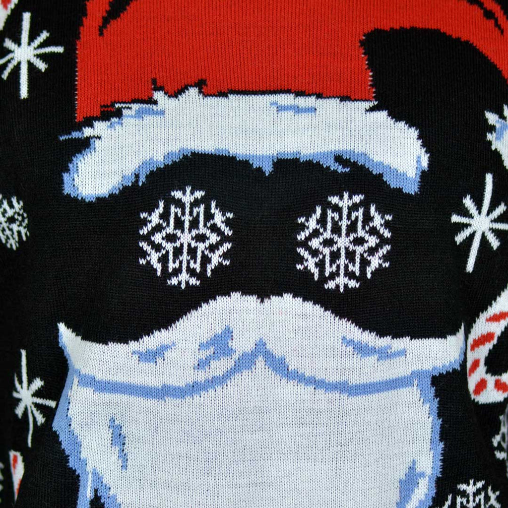 Black Santa Boys and Girls Ugly Christmas Sweater detail 2