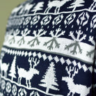 Boys and Girls Ugly Christmas Sweater with Reindeers and Trees Strips Detail