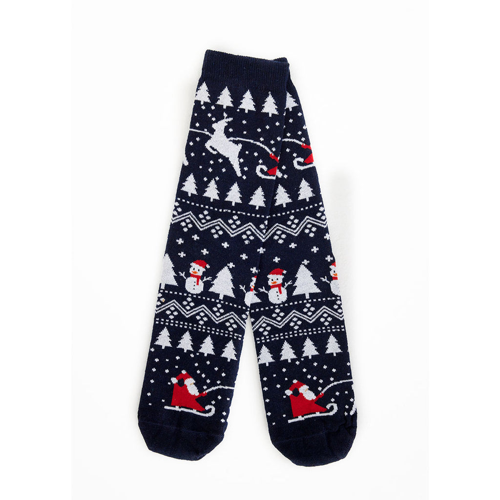 Unisex Ugly Christmas Socks with Trees, Snowmens and Santa