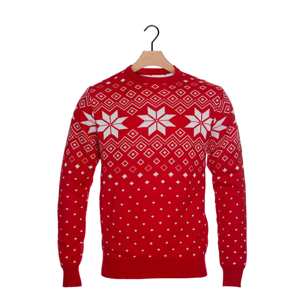 Classic Red Ugly Christmas Sweater with Stars