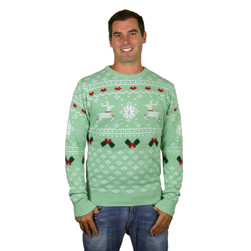 Green Sweet Ugly Christmas Sweater mens
