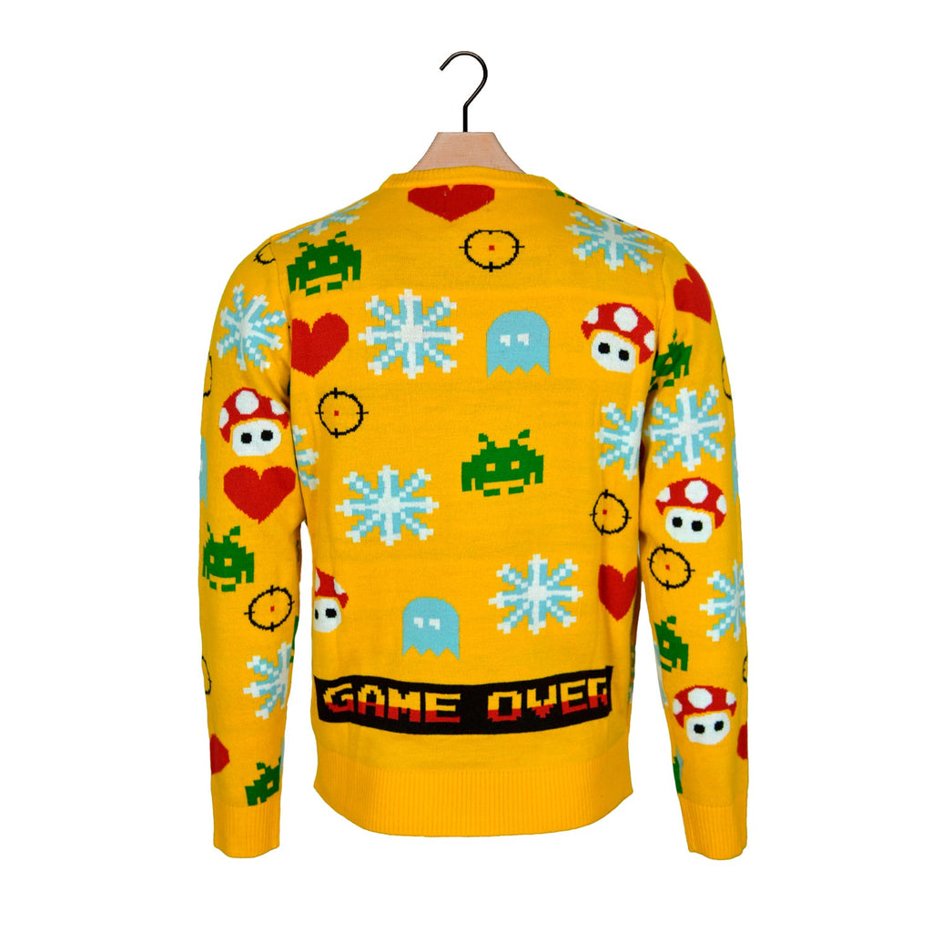 LED light-up Family Ugly Christmas Sweater with Santa Gamer Back