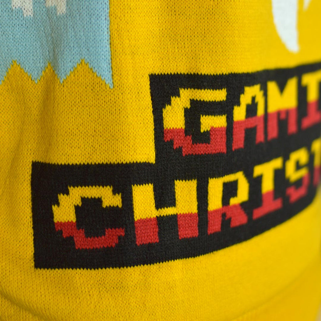 LED light-up Ugly Christmas Sweater with Santa Gamer Detail 2
