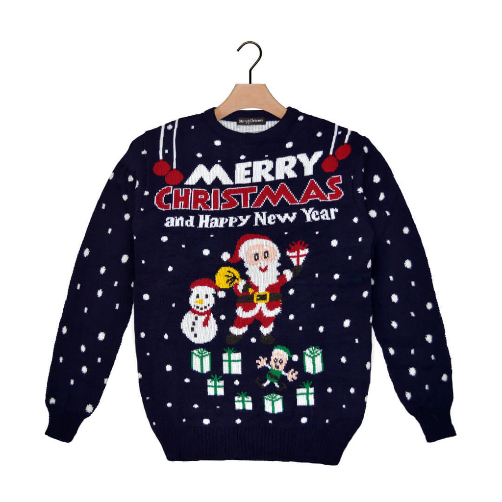 Merry Christmas and Happy New Year Ugly Christmas Sweater