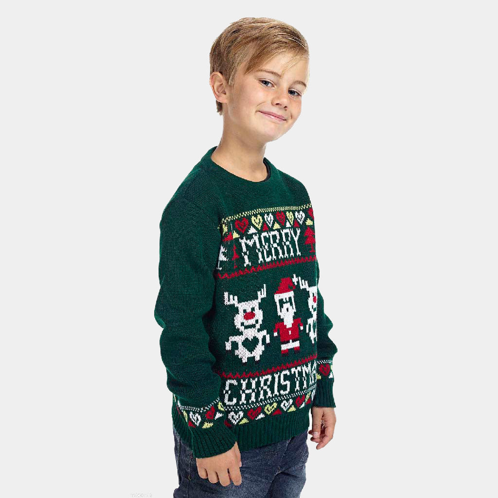 Boys Merry Family Ugly Christmas Sweater