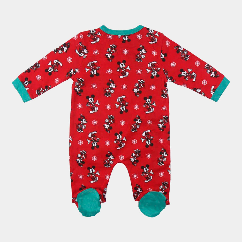 Red Baby Ugly Sleepsuit Mickey Back