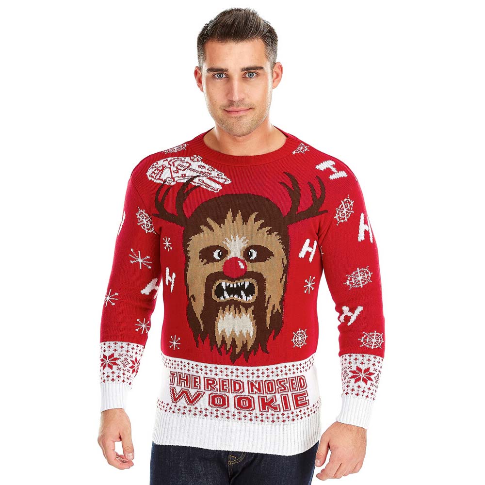 Mens Star Wars Chewbacca Ugly Christmas Sweater