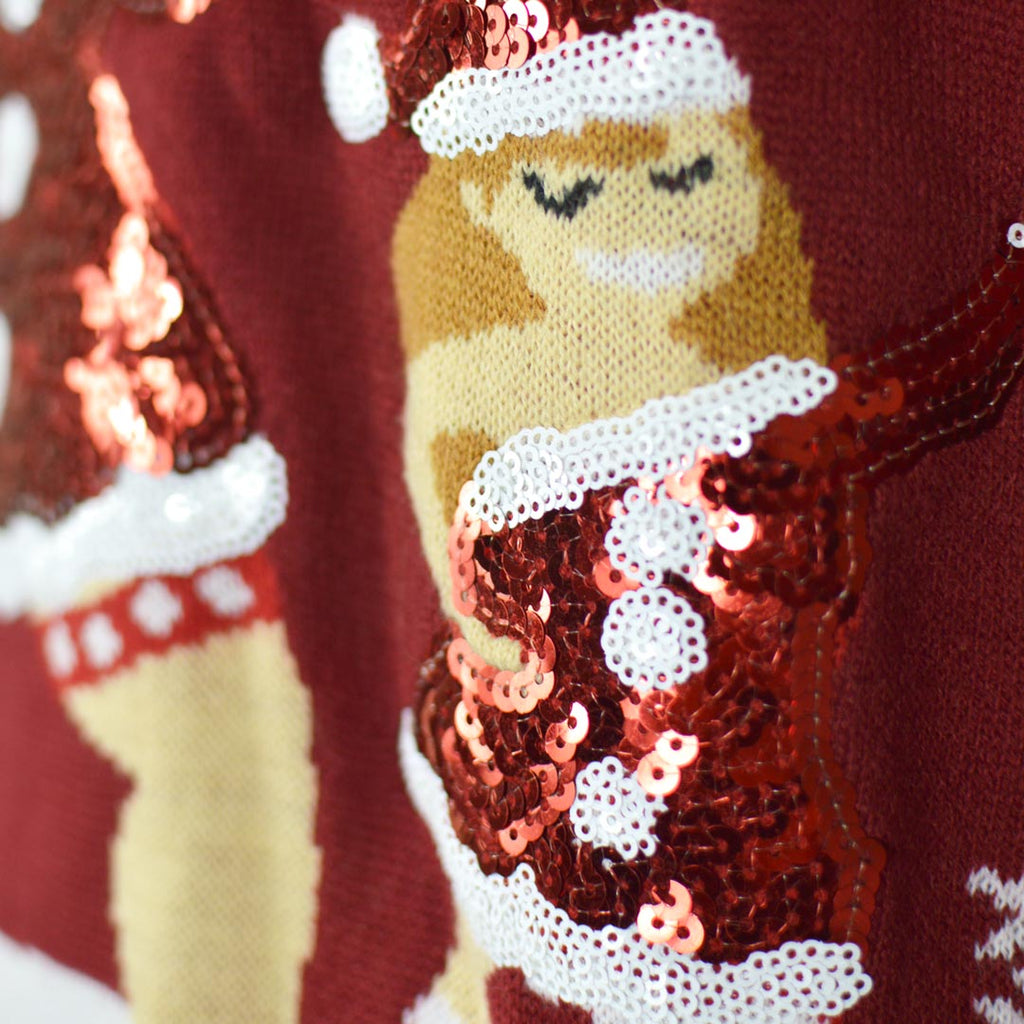 Ugly Christmas Sweater Jingle Ladies with Sequins detail 1