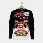 Ugly Christmas Sweater with Reindeer looking for a Job