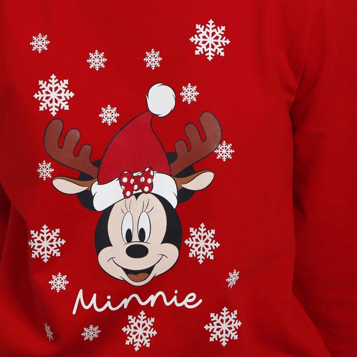 Womens Ugly Christmas Sweatshirt Disney Minnie Detail