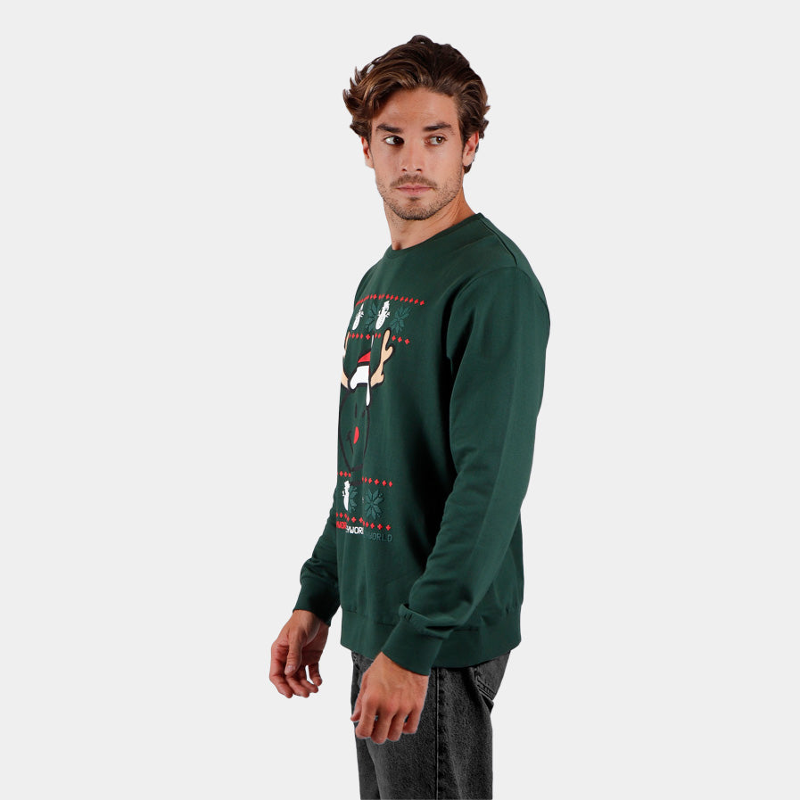 Ugly Christmas Sweatshirt Smile Mens 