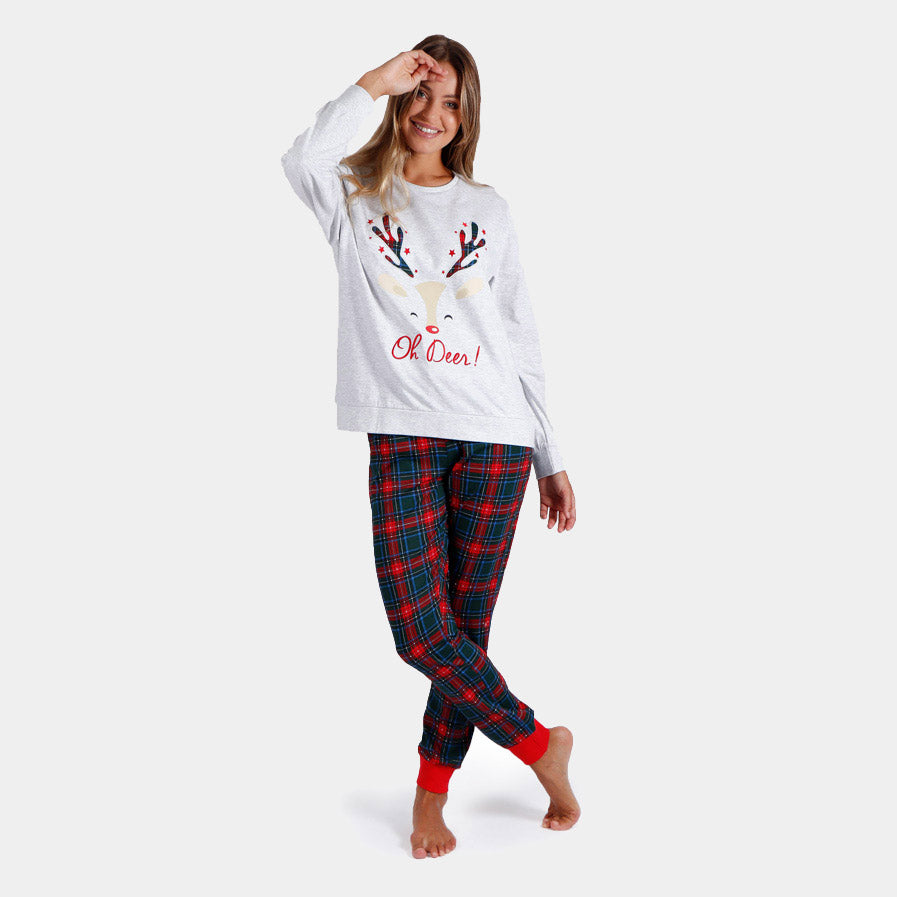 Womens Ugly Christmas Pyjama Oh Deer!